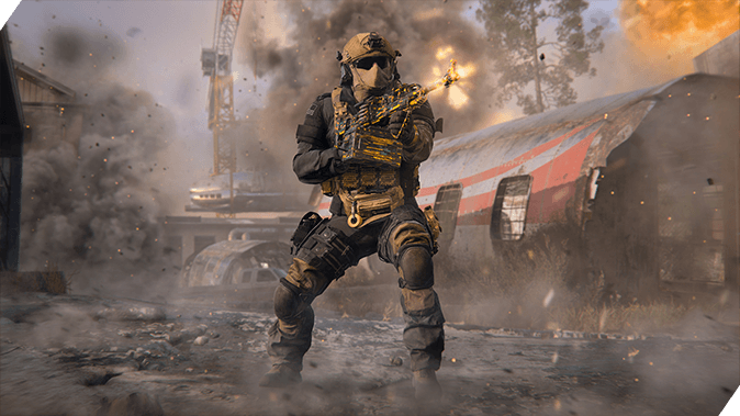 Solo operator standing with an LMG