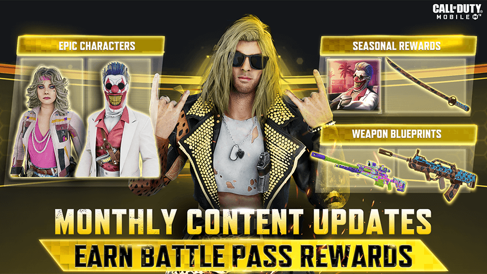 Seasonal content rewards from battle pass