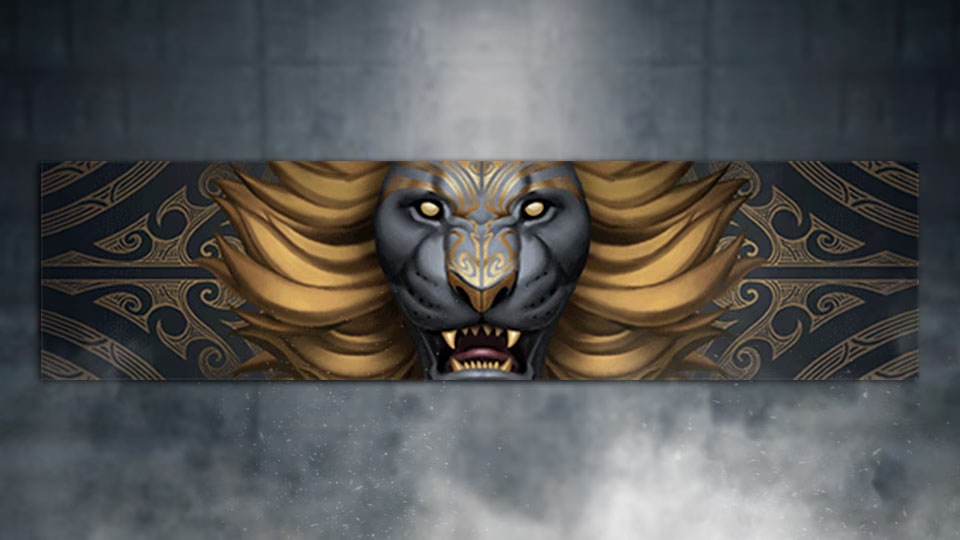 Calling card with an animated lion