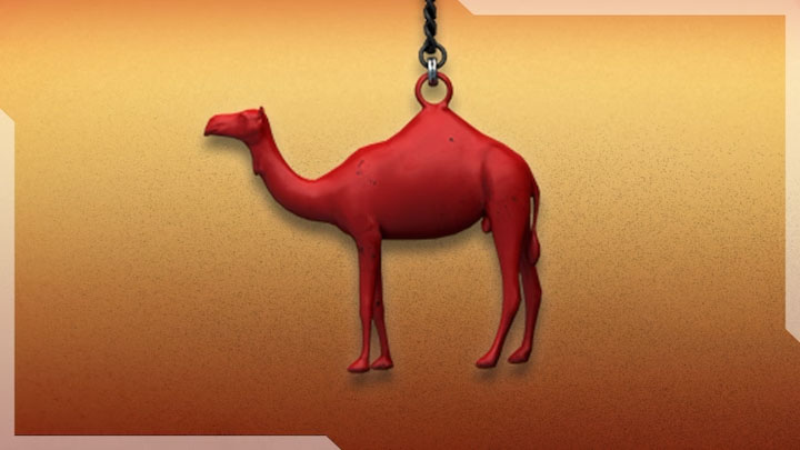 Weapon charm of a camel