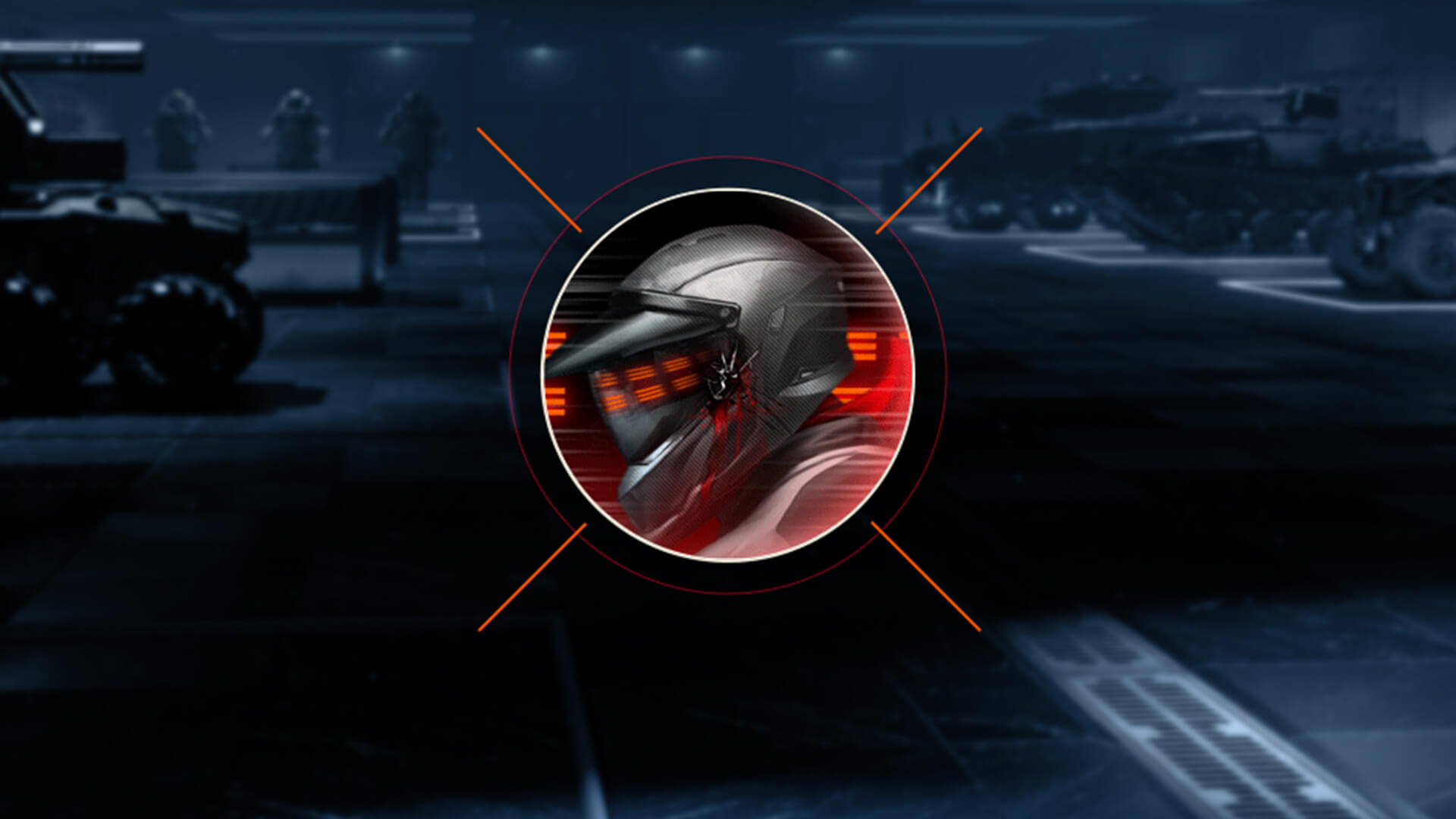 Animated emblem of the side of a motorcycle helmet