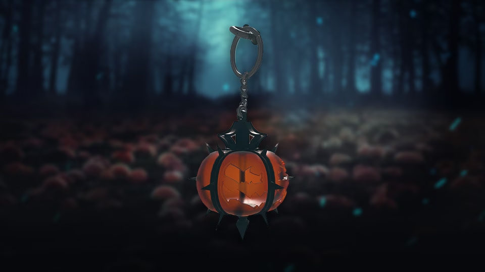 Weapon charm of a pumpkin lantern